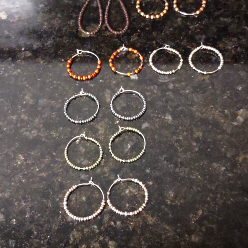 Earring Hoop's Sliver Small/Medium 7Ct. Brown Egyptian - 7Ct.